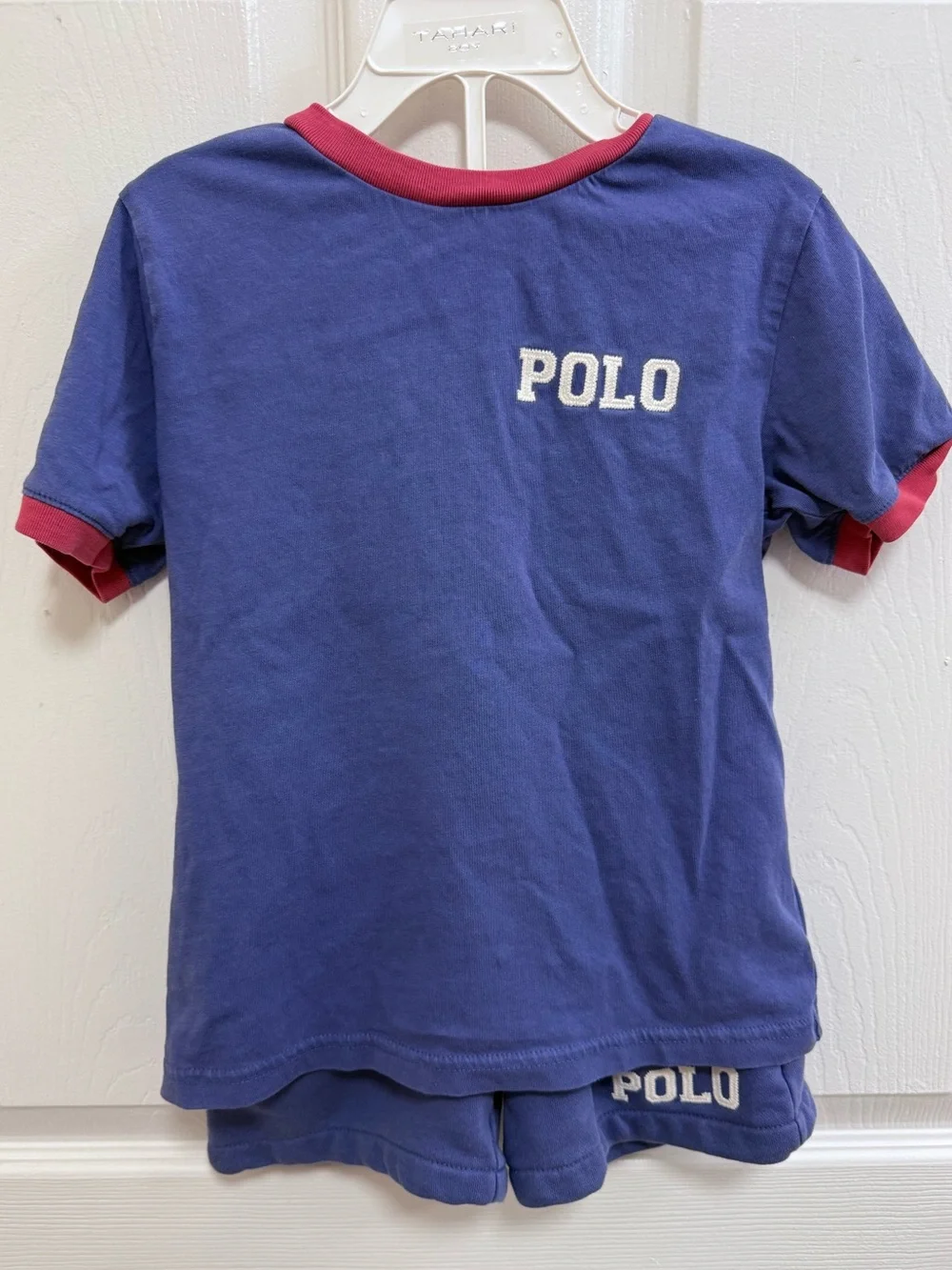 Polo by Ralph Lauren Kids Blue Short Sleeve Tee with Red Trim